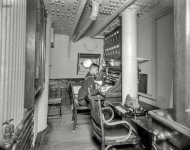 March 16, 1897. U.S.S. Brooklyn, office of executive officer. Note the ancient typewriter